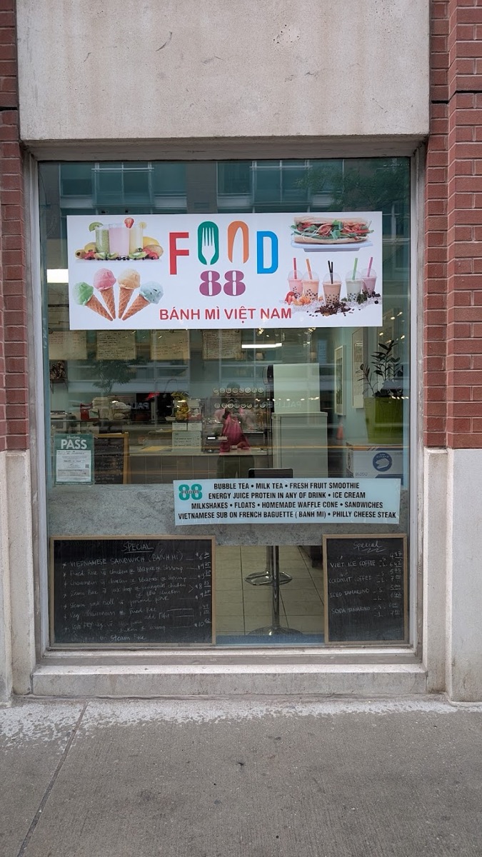 88 Foods storefront window on Sherbourne