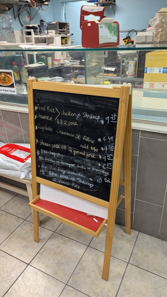 88 Foods chalkboard specials and drink menu